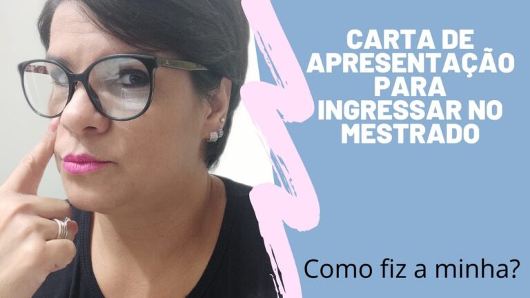 Modelo de Carta de Apresentação para Mestrado