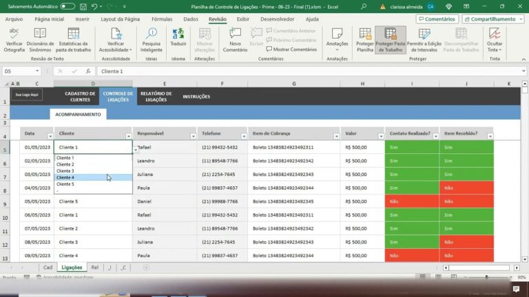 Planilha de Controle de Ligações: Organize suas chamadas de forma eficiente