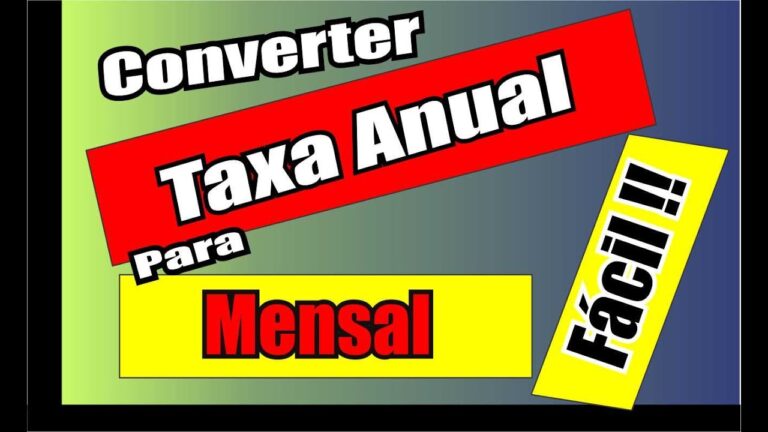 Convers&atilde;o de Juros Anual para Mensal