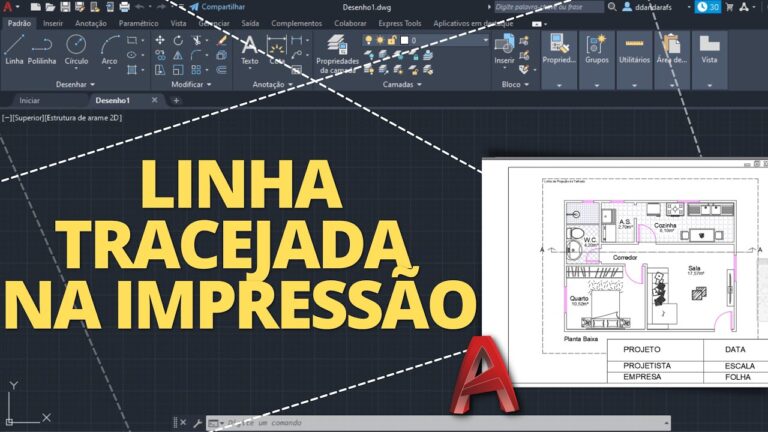 Solução para Linha Tracejada que Não Aparece no Layout do AutoCAD